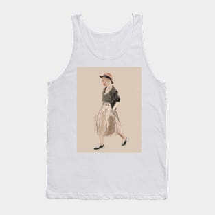 Fashion woman illustration minimal style Tank Top